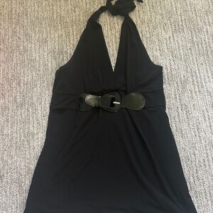 Black halter top